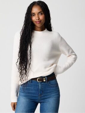 J Crew Factory Cotton-blend mockneck sweater